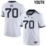 Youth West Virginia Mountaineers NCAA #70 Shaun See White Authentic Nike Stitched College Football Jersey VY15J18ZV